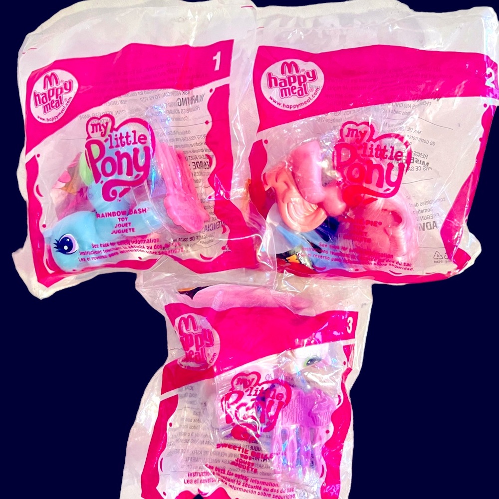 3 2009 My Little Pony McDonalds Happy Meal in Package